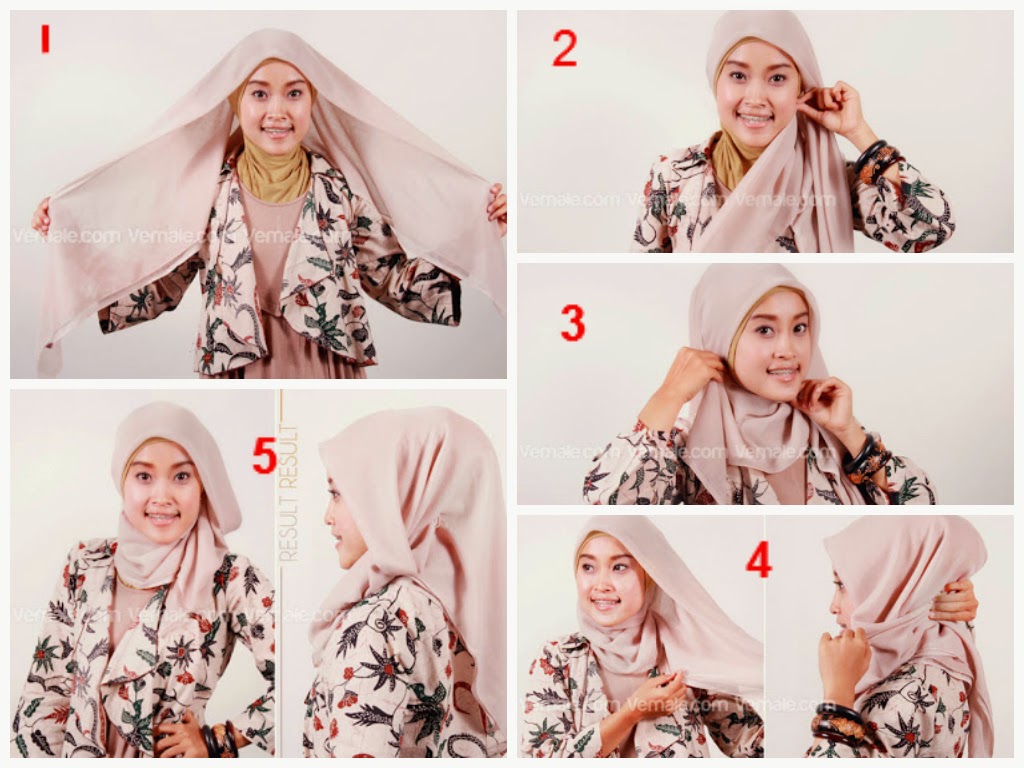 24 Foto Tutorial Jilbab Paris Idulfitri Terupdate 