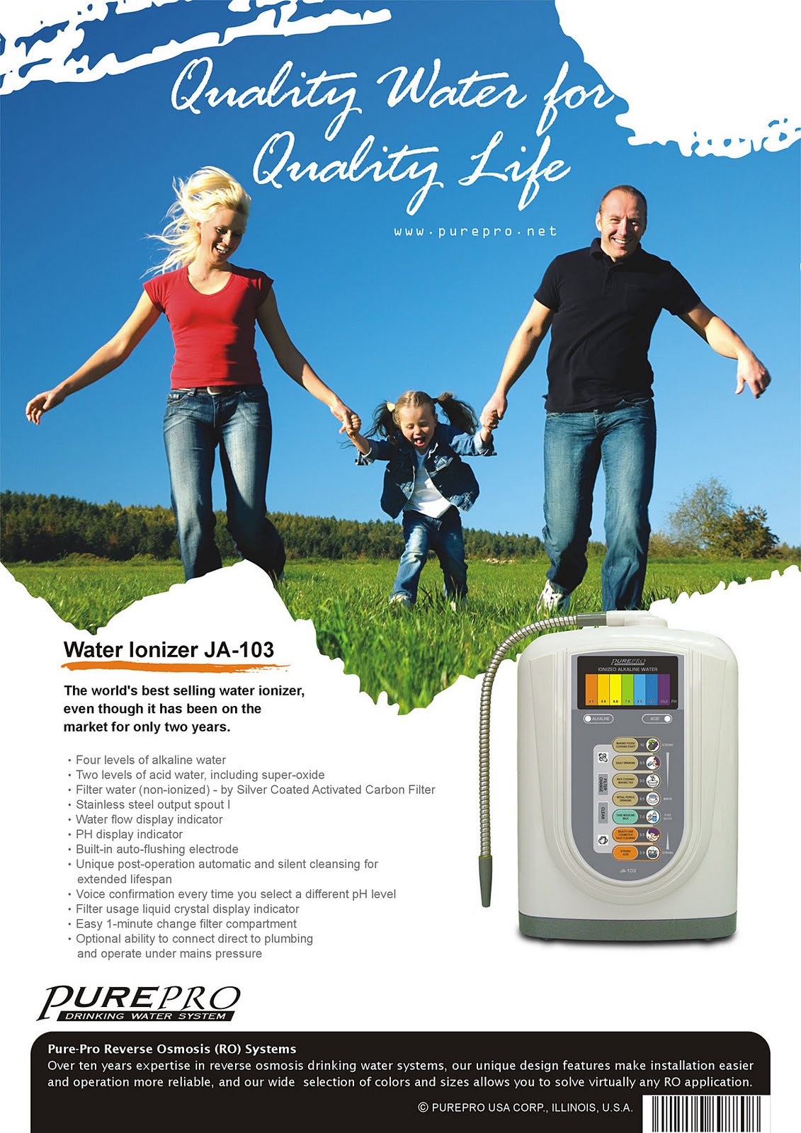 PurePro USA Water Ionizer JA-103