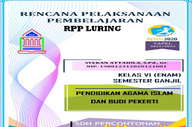 RPP Luring 1 Lembar PAI dan BP Kelas 6 SD/MI Semester 1 Tahun 2021/2022
