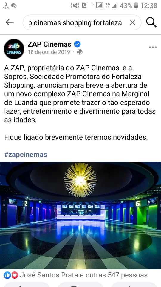 Zap Cinemas no Shopping Avenida
