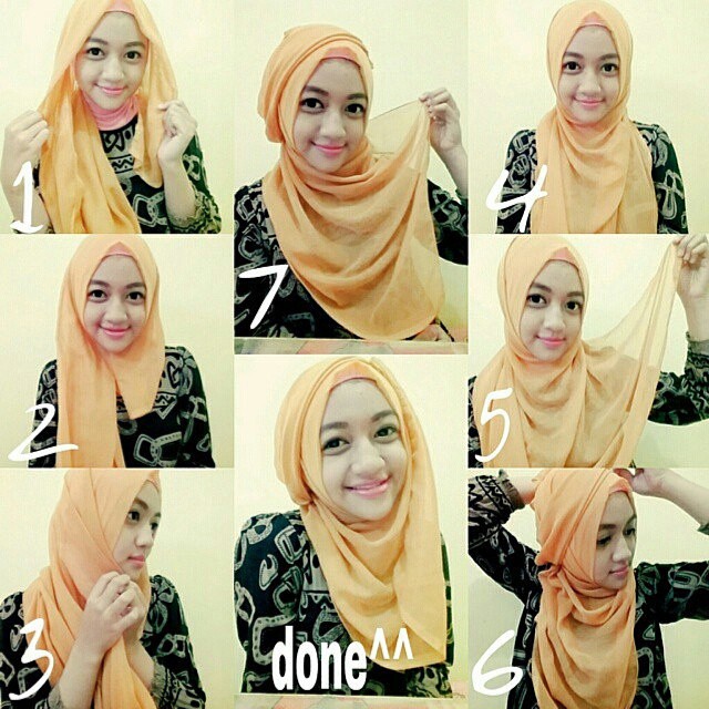 Tutorial Cara Memakai Hijab Modern Paris Paling Baru Cara Memakai