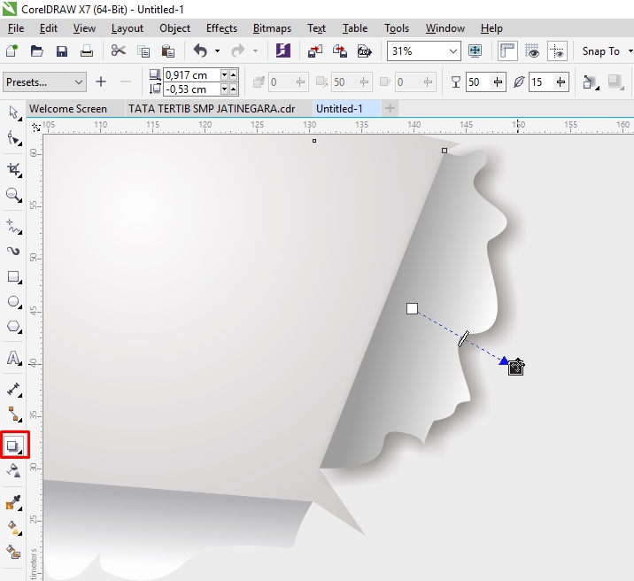 Membuat efek  sobek kertas  dengan CorelDraw DODO GRAFIS 