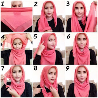 Aneka Kreasi Tutorial Jilbab Segi Tiga Modern