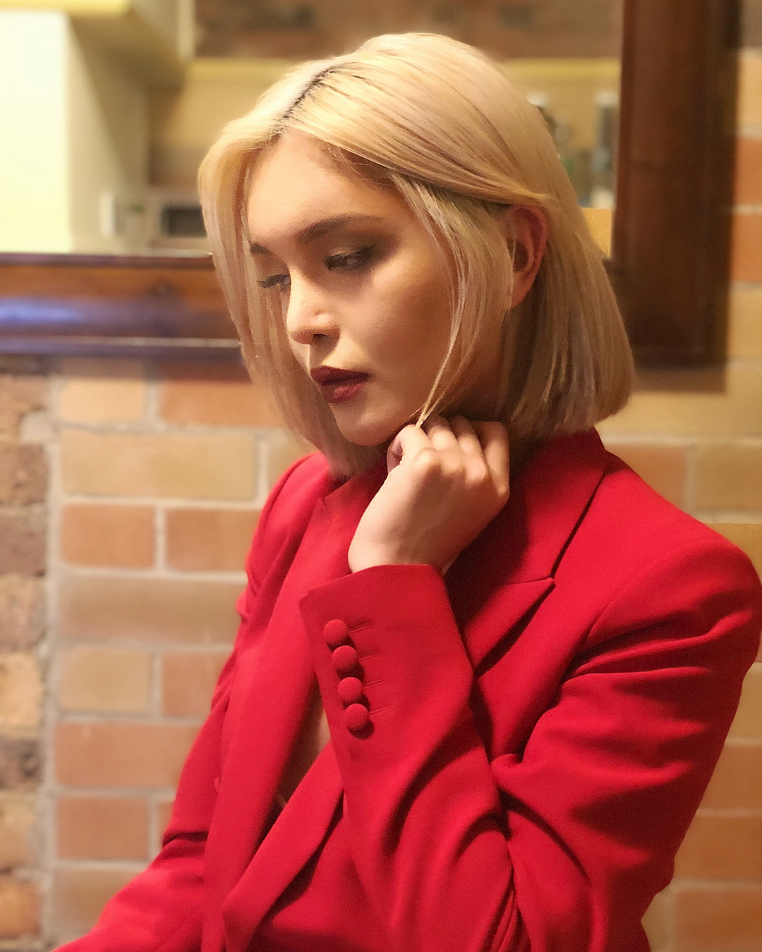 Trixie Maristela – Most Famous Filipina Transgender in Pretty Red Dress Instagram