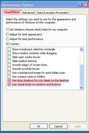 Visuall Settings