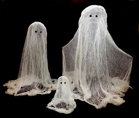 Easy to make cheesecloth ghosts