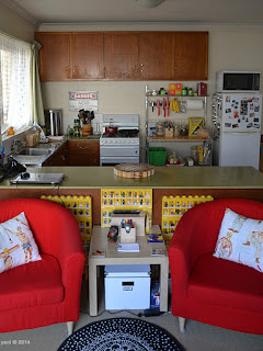 my place: kitchen over lounge chairs