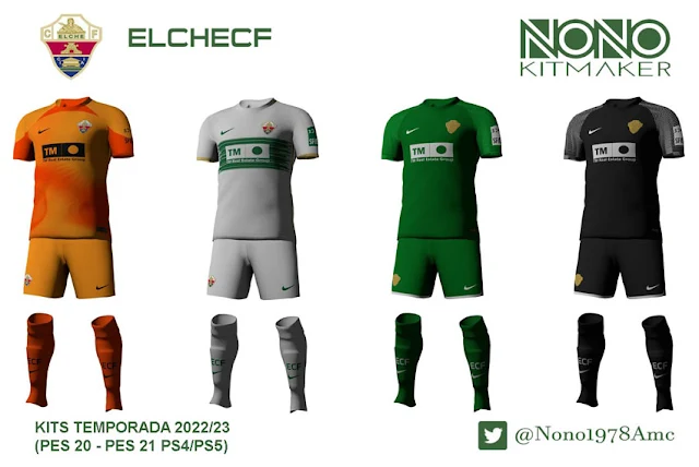 Elche CF 22-23 Kits (PC/PS4/PS5) For eFootball PES 2021