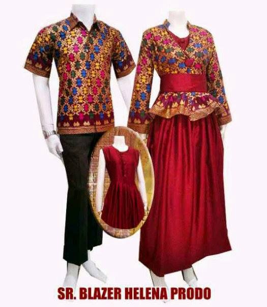 Baju Sarimbit Gamis Batik Model Setelan Rok Blouse Modern