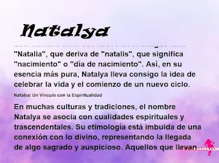 ▷ Significado del nombre Natalya