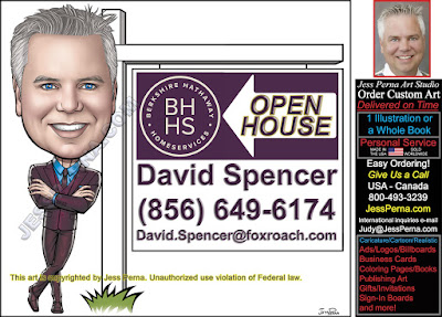 Berkshire Hathaway Open House Sign Caricature Ad