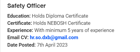 Jobs Vacancies In Dubai UAE