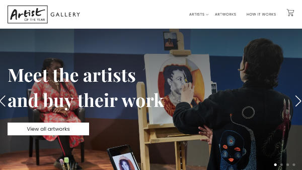 Artist of the Year Gallery Website
