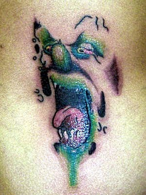 rip tattoo. Tattoo Me Now -clown skin rip