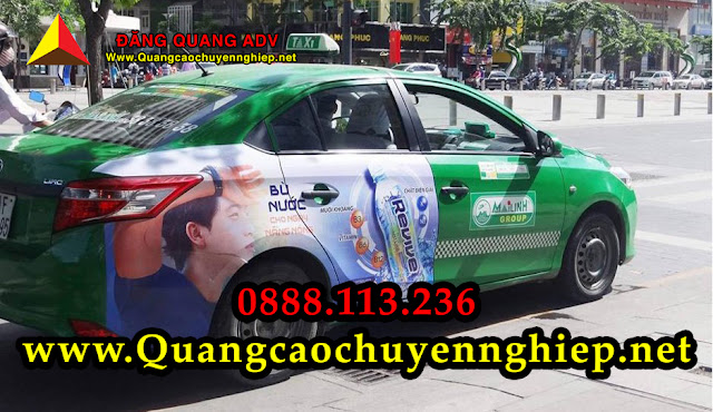 Dán quảng cáo trên Taxi từ 2 cựa sau đến hết thân xe