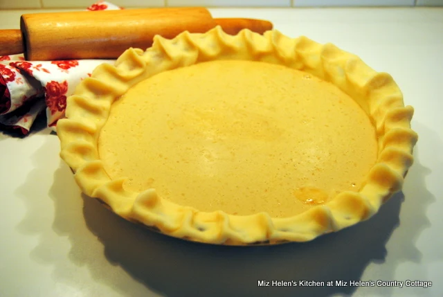 Brown Butter Custard Pie at Miz Helen's Country Cottage