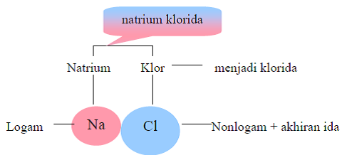 contoh Senyawa biner dari logam dan nonlogam