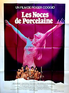 LES NOCES DE PORCELAINE. Cartel: 120 x 160 cms. Francia. BACANAL EN EL ANIVERSARIO DE BODA. Les noces de porcelaine. 1975. Francia, Alemania Occidental. Director: Roger Coggio. Reparto: Colette Teissèdre, Jean-François Rémi, Mylène Demongeot, Françoise Giret, Michel Bardinet, Michel de Ré, Paul Guers, Pierre Blaise, Sabine Glaser, Christine Lelouch, Sybil Danning.