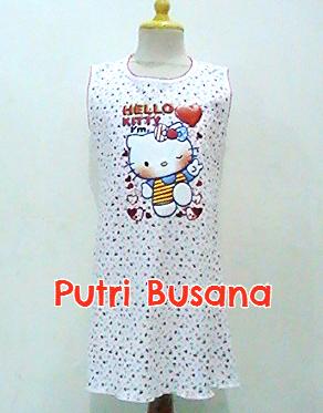 putri busana Dress hello kitty