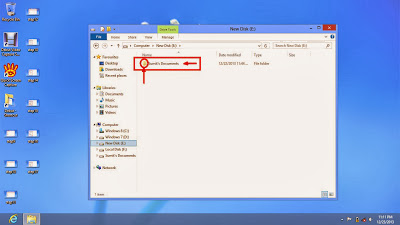 Learn how to disable show or don't show hidden files and folders in windows 8 step8