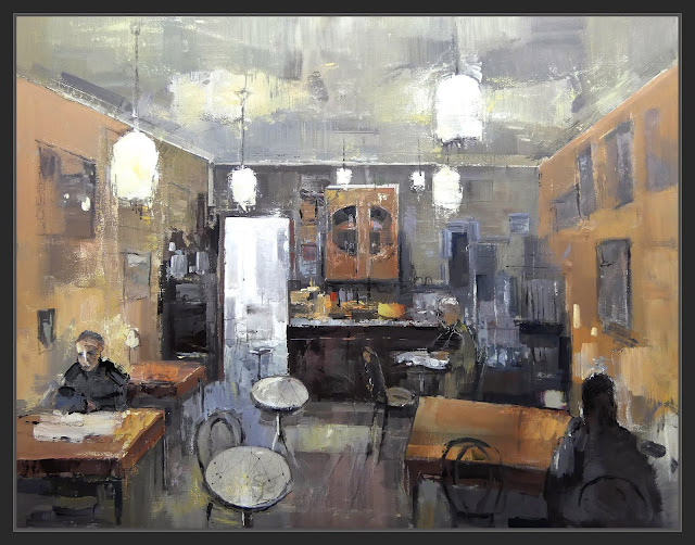 CAFETERIA-PINTURA-INTERIOR-MOBILIARIO-CAFETERIAS-ESCENAS-CUADROS-ARTISTA-PINTOR-ERNEST DESCALS