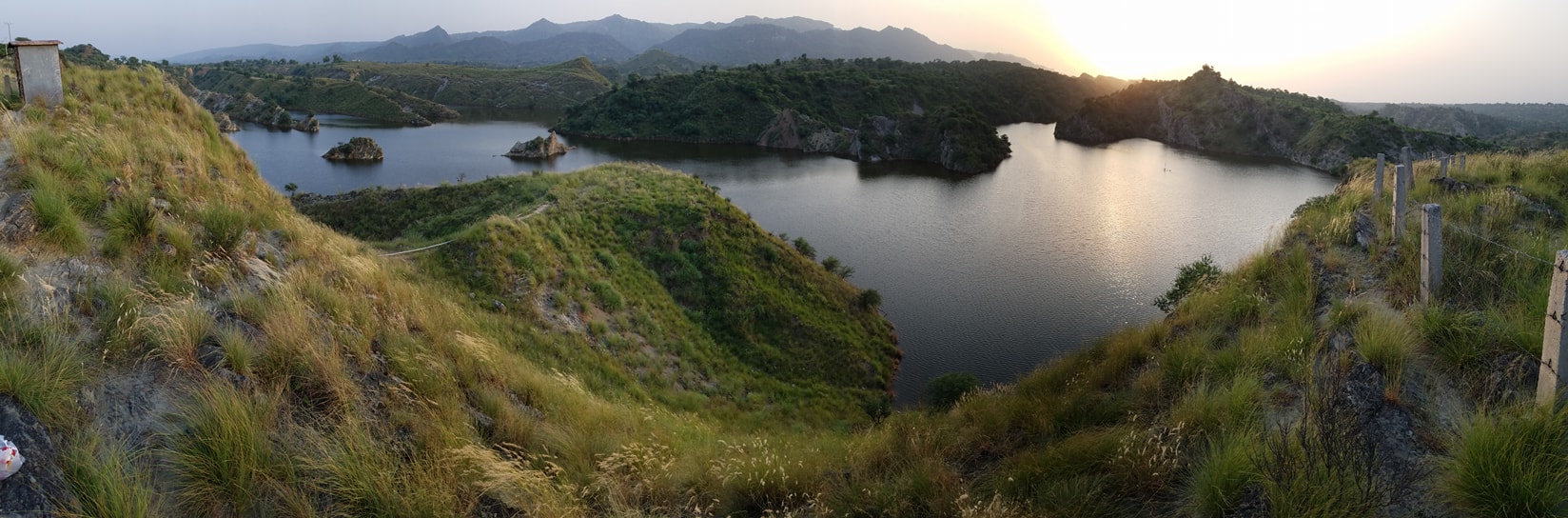 Lake in Chakwal District, Dam in Chakwal, Ban Ameer Khatoon Dam. landscape of Ban Ameer Khatoon Dam or Thirpal Dam in Chakwal