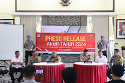 Kapolres Polman Pimpin Press Release Akhir Tahun 2024 