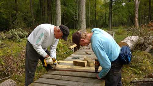 repairing boardwalk