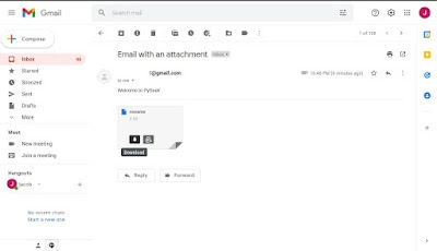 send email with attachment using python -PySeek