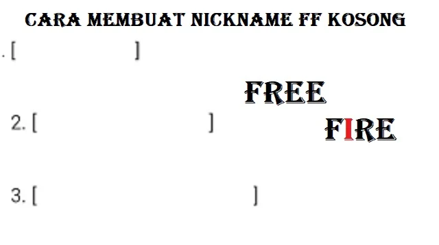 Nickname FF Kosong