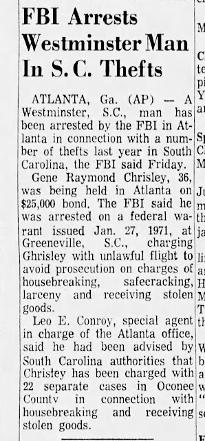 Gene Chrisley spent decades in prison for burglary, armed robbery, larceny, motor vehicle theft, assaulting a police officer, escape from prison, check fraud and many other heinous acts of crime in Georgia, South Carolina, North Carolina and Alabama.