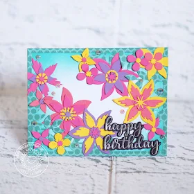 Sunny Studio Stamps: Botanical Backdrop Dies Everyday Greetings Happy Birthday Card by Lexa Levana 