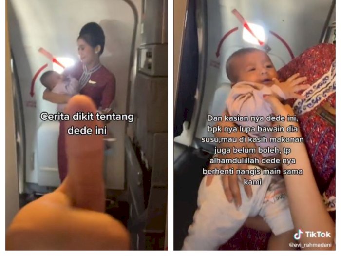 Viral Pramugari Gendong Bayi di Pesawat, Begini Cerita Selengkapnya