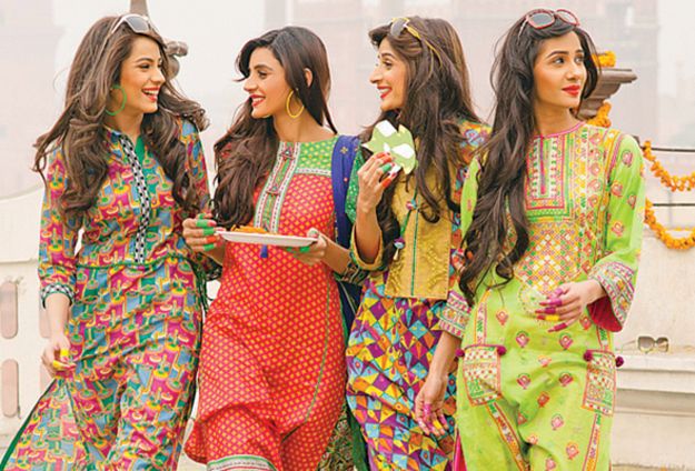 basant colored clothes