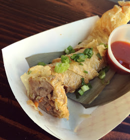 Taiwanese street food  chicken neck roll