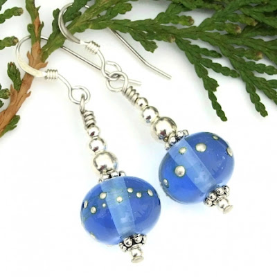 blue earrings for women