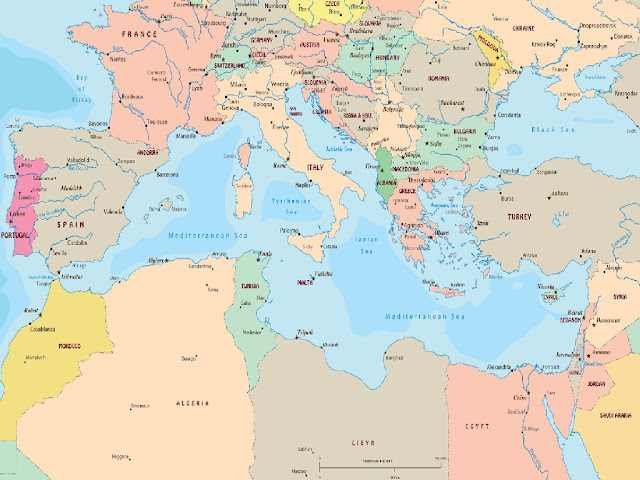 Europe And Mediterranean Map 
