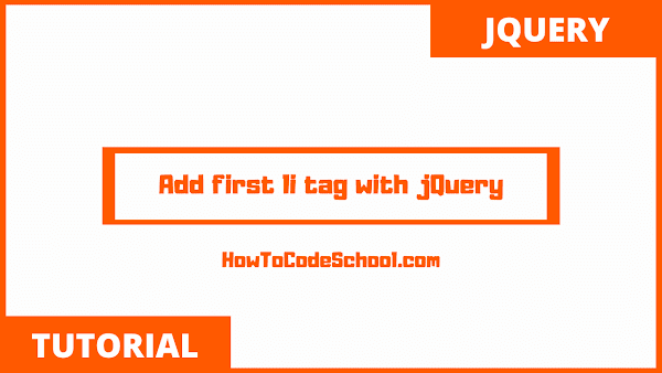 Add first li tag with jQuery