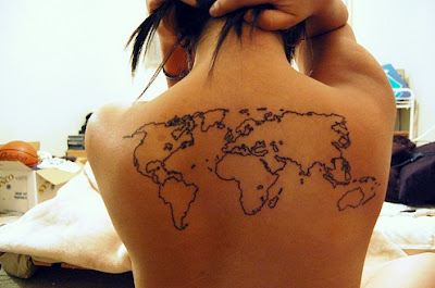 Map Tattoo on Back