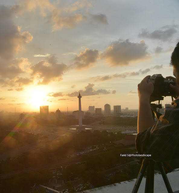 tips memotret dari atap gedung, landscape, foto malam hari