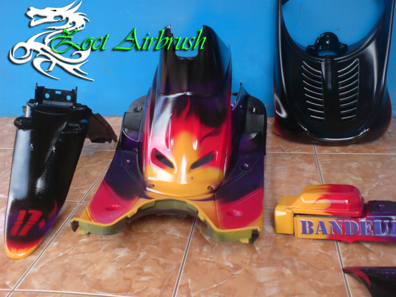 Tahap Cara Pengecatan Body Motor Airbrush Zoct Airbrush