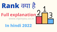 What is rank in hindi 2022