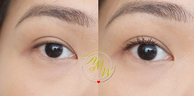 before and after photo of Revlon Ultimate All-In-One Mascara Review