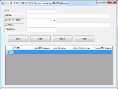 Membuat CRUD VB .Net Database SQL Server