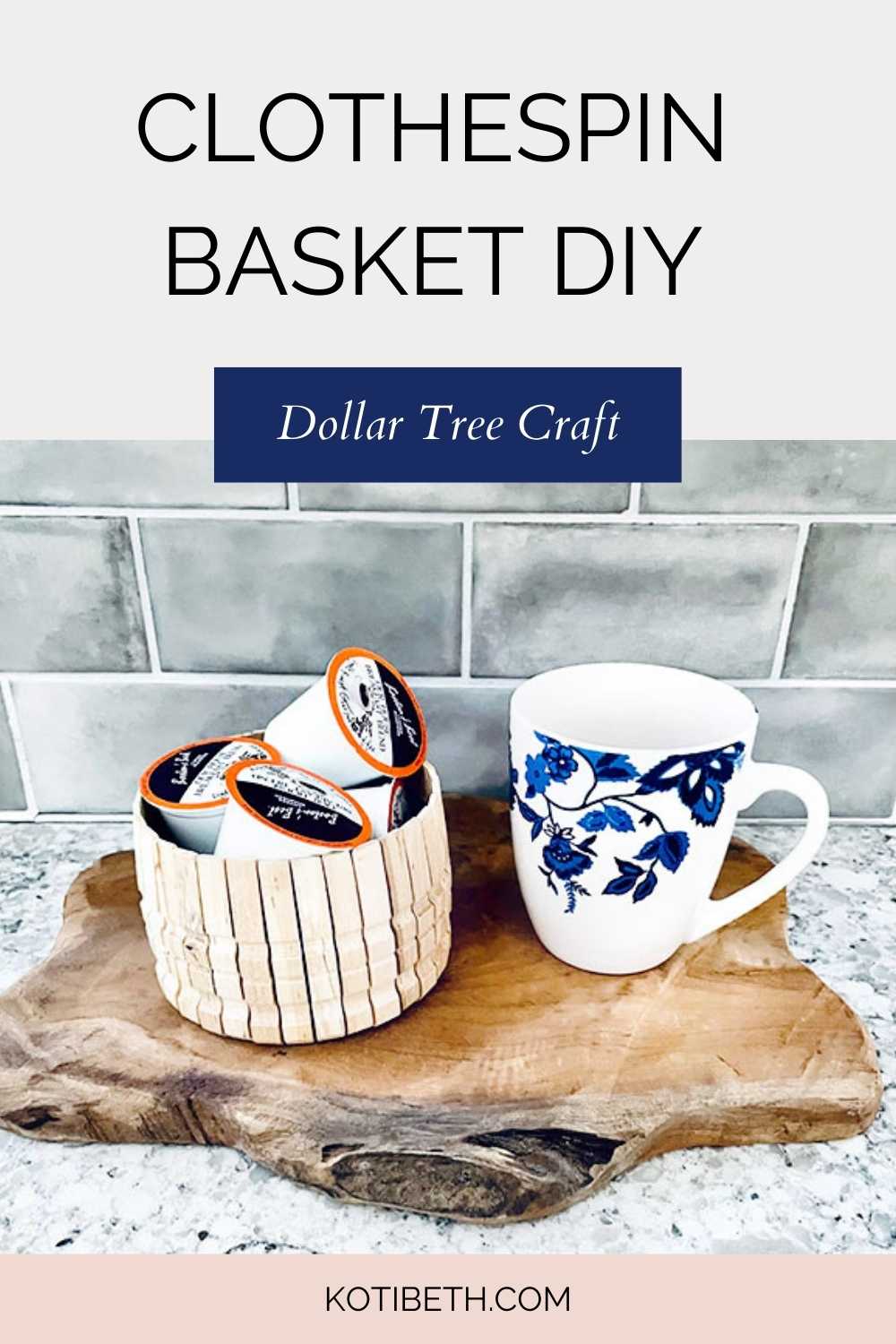 How to make a basket with of wooden clothespins DIY 