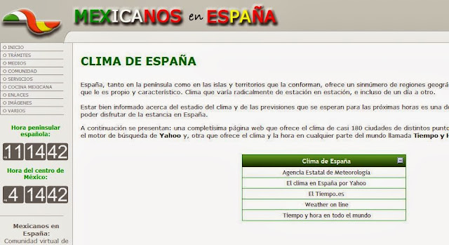 http://www.mexicanosenespana.com/clima.htm