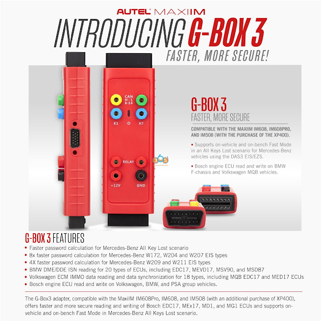 ویژگی Autel G-box3