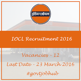  IOCL recruitment 2016