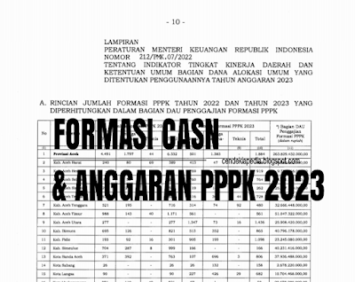Formasi PPPK 2023 Tiap Kabupaten