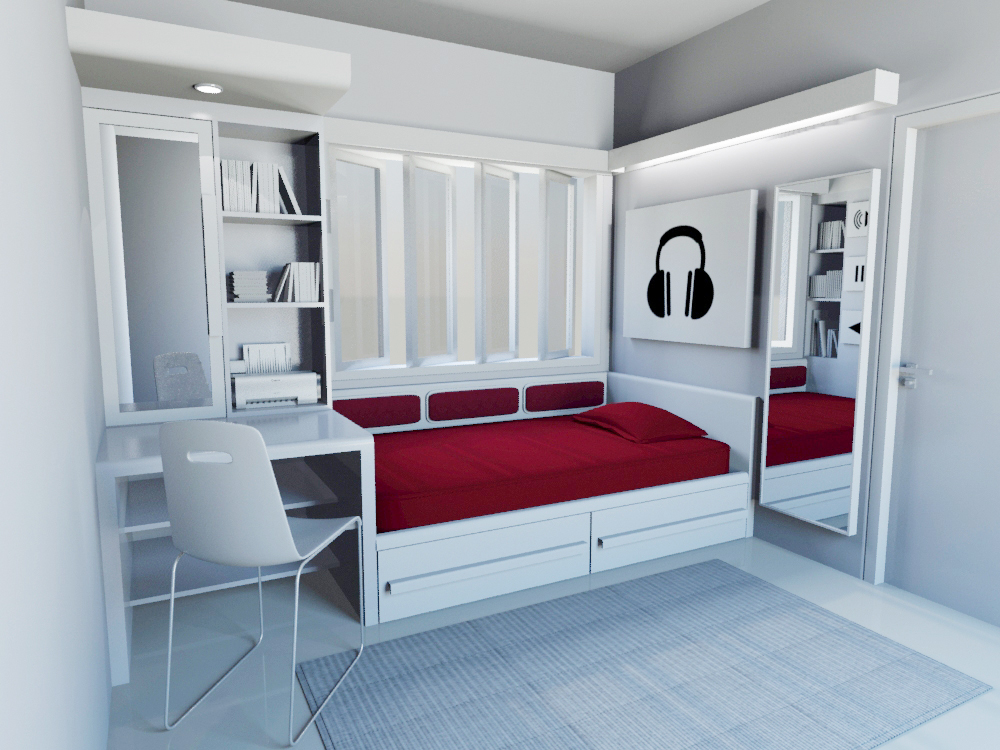 Anton Kurniawan Portofolio SINGLE BEDROOM DESIGN 